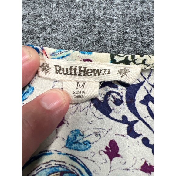 Boho Chic Floral Print Long Sleeve Blouse With Tassel Tie Neck & Elastic Cuffs - Picture 3 of 7